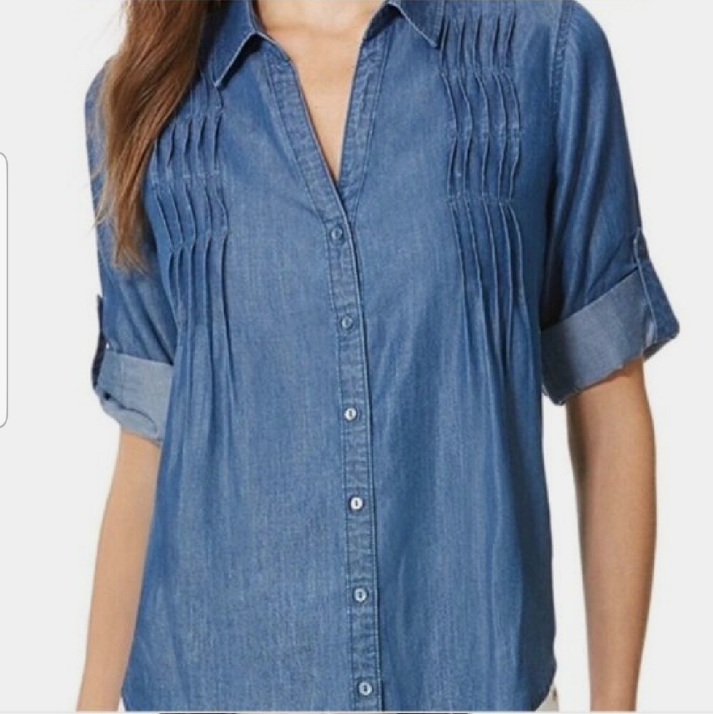 Chambray Button Down 4/75 - image 1